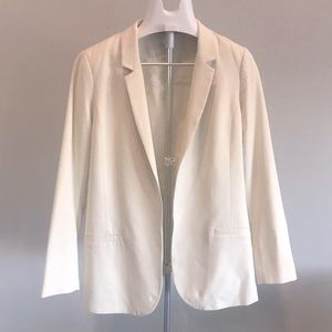 H&M off-white blazer, size (12).